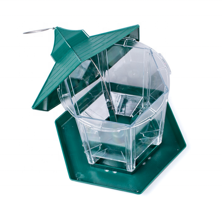 Acrylic Transparent Outdoors  Hanging Gazebo Wild Bird Feeder for Garden Decoration