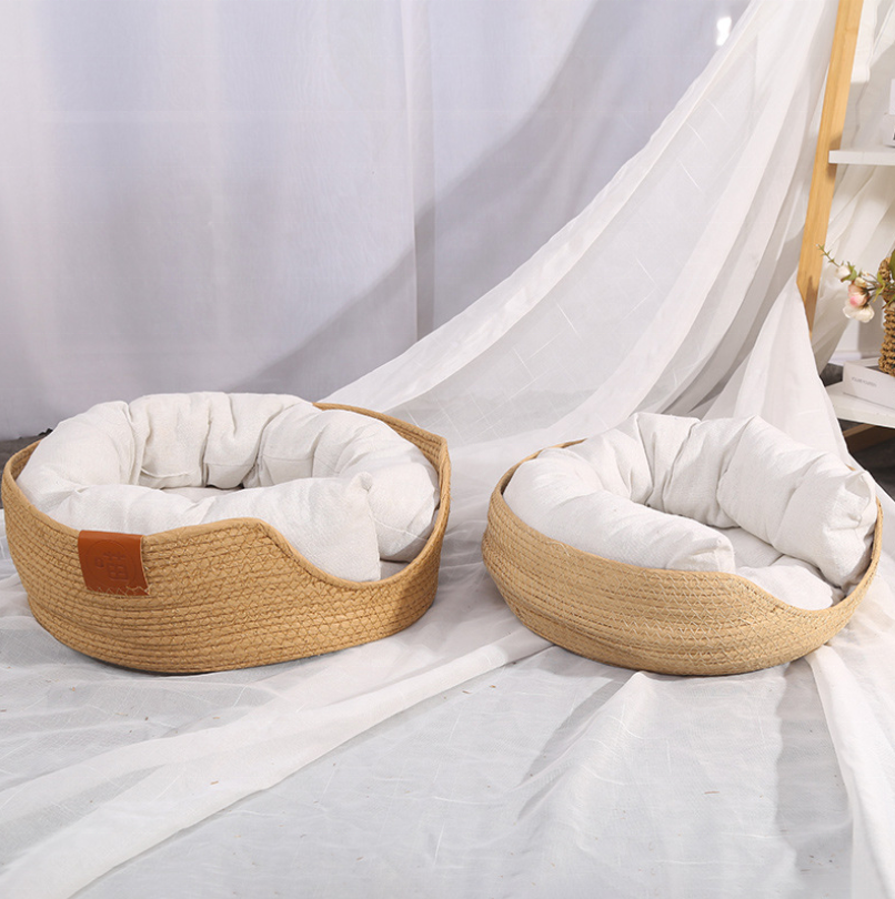 Natural Handcrafted Rattan Dog Bed Sofa Bed