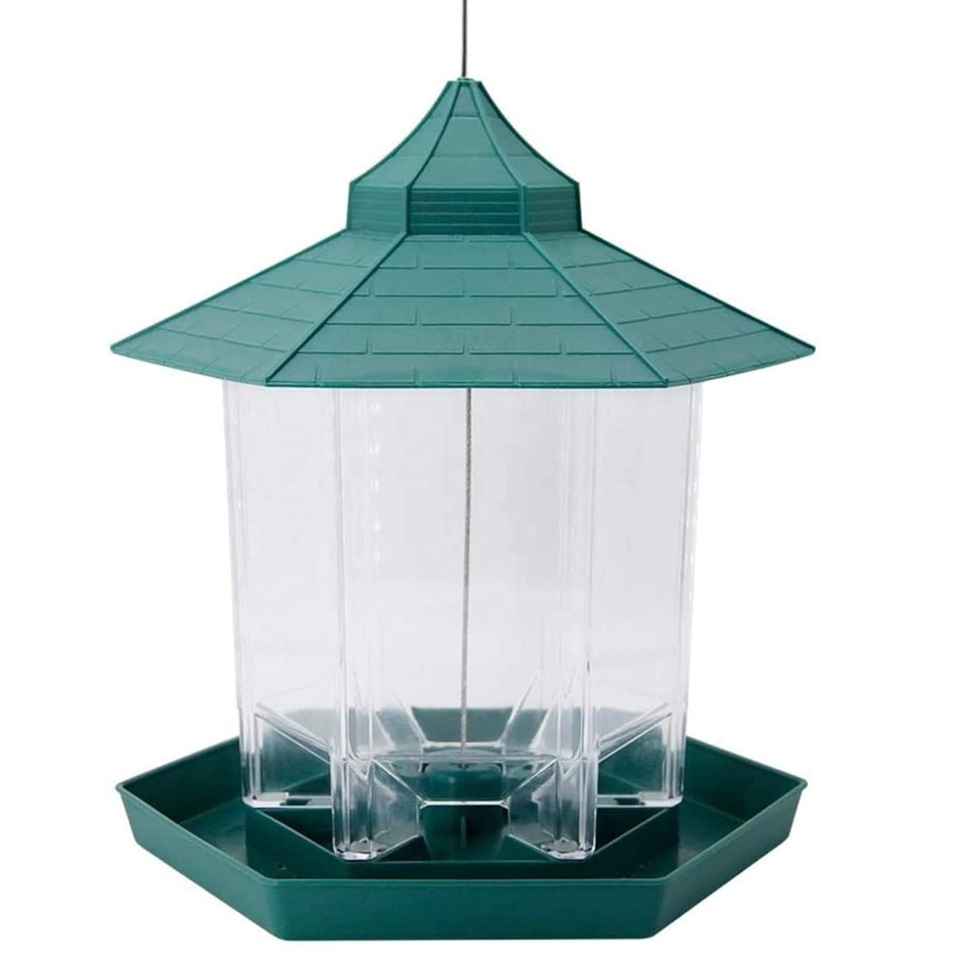 Acrylic Transparent Outdoors  Hanging Gazebo Wild Bird Feeder for Garden Decoration