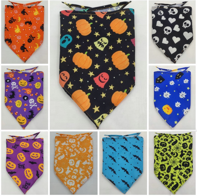 Christmas Dog Bandana Holiday Cat Pumpkin Candy Corn Bandana Bibs Scarf Accessories for Small Medium Large Dogs and Cats Pets