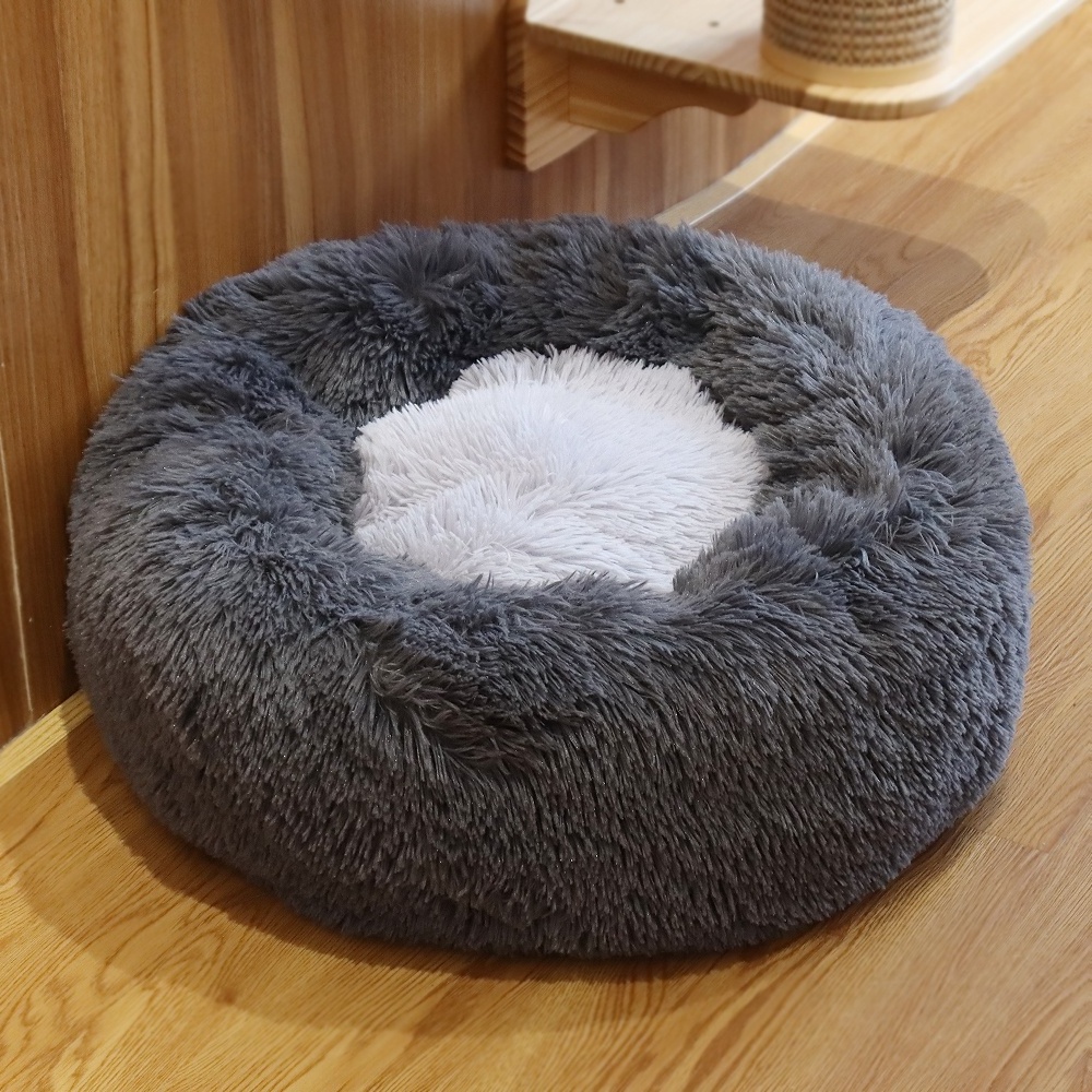 Cats Dogs Bed Cute Fluffy  Soft Washable Luxury Large Comfort Cozy Calming Pet Beds & Accessories for Dog and Cat