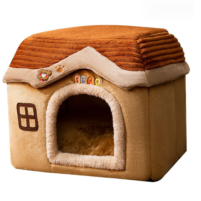 Amazon Hot Selling Outdoor Warmth Detachable and Washable Pet Dog Kennel/Cat House for Fall and Winter