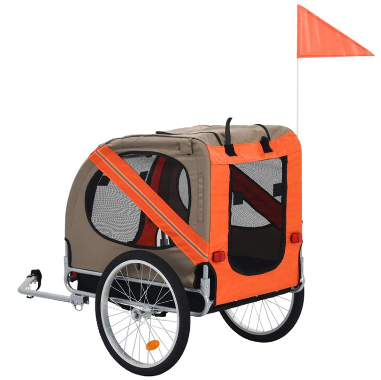 Dog Bike Trailer Durable Frame Pet Bike Trailer Small & Medium Sized Dogs Bicycle Carrier