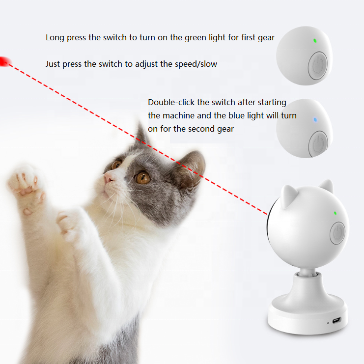 Factory New Style USB Rechargeable Automatic Cat Laser Toys Interactive Laser Toys for Indoor Cats Kitty Dogs