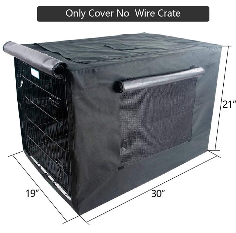 Dog Crate Cover Pet Kennel Cover Dog Cage Double Door Durable Oxford Fabric