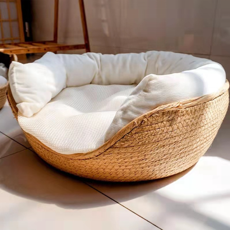 Natural Handcrafted Rattan Dog Bed Sofa Bed