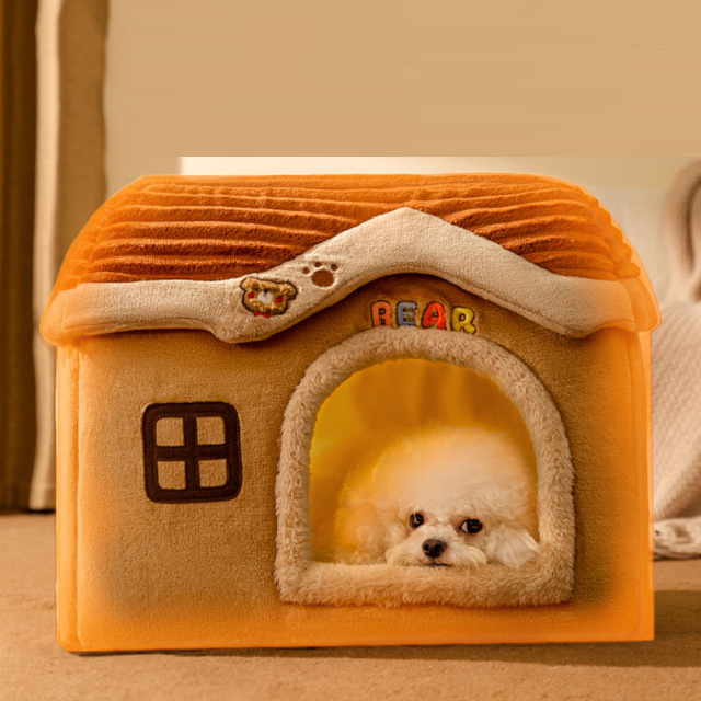 Amazon Hot Selling Outdoor Warmth Detachable and Washable Pet Dog Kennel/Cat House for Fall and Winter