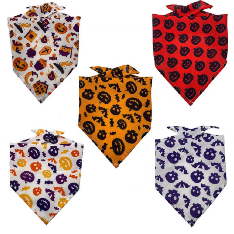 Christmas Dog Bandana Holiday Cat Pumpkin Candy Corn Bandana Bibs Scarf Accessories for Small Medium Large Dogs and Cats Pets