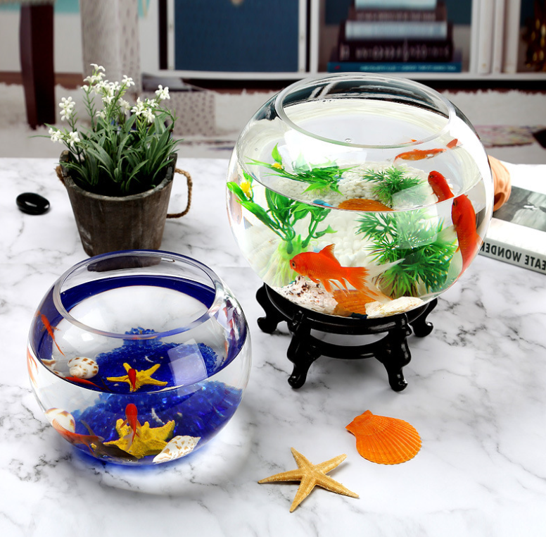 Ecological Turtle Cylinder Aquarium Glass Fish Tank Table Fiberglass Fish Farming Tank Aquarium