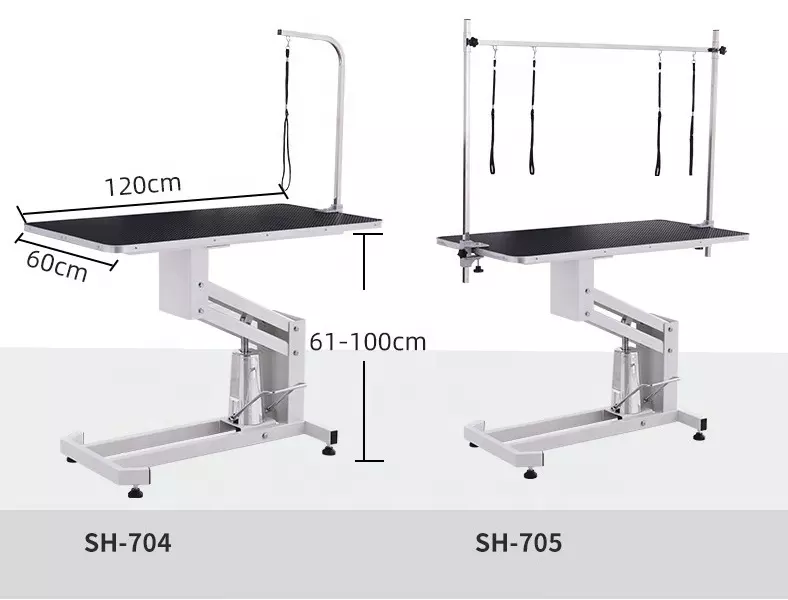 High Quality Large Dog Hydraulic Pet Grooming Table Non Slip Z-lift Heavy-duty Stainless Steel Frame Electric Pet Dog Grooming T