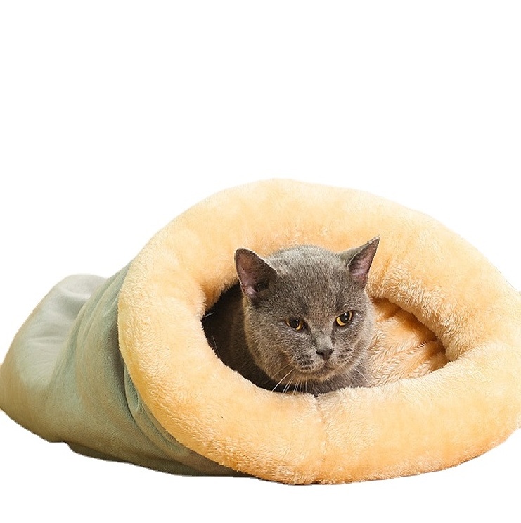 New Arrival Disassembled and Washed Warmth Cat Semi-enclosed Sleeping Bag for Cat/Small & Medium Dog in Fall and Winter