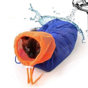 Cat Grooming Bag Cleaning Polyester Mesh Scratch Biting Resisted for Bathing Injecting Examining Nail Trimming Cat Bathing Bag