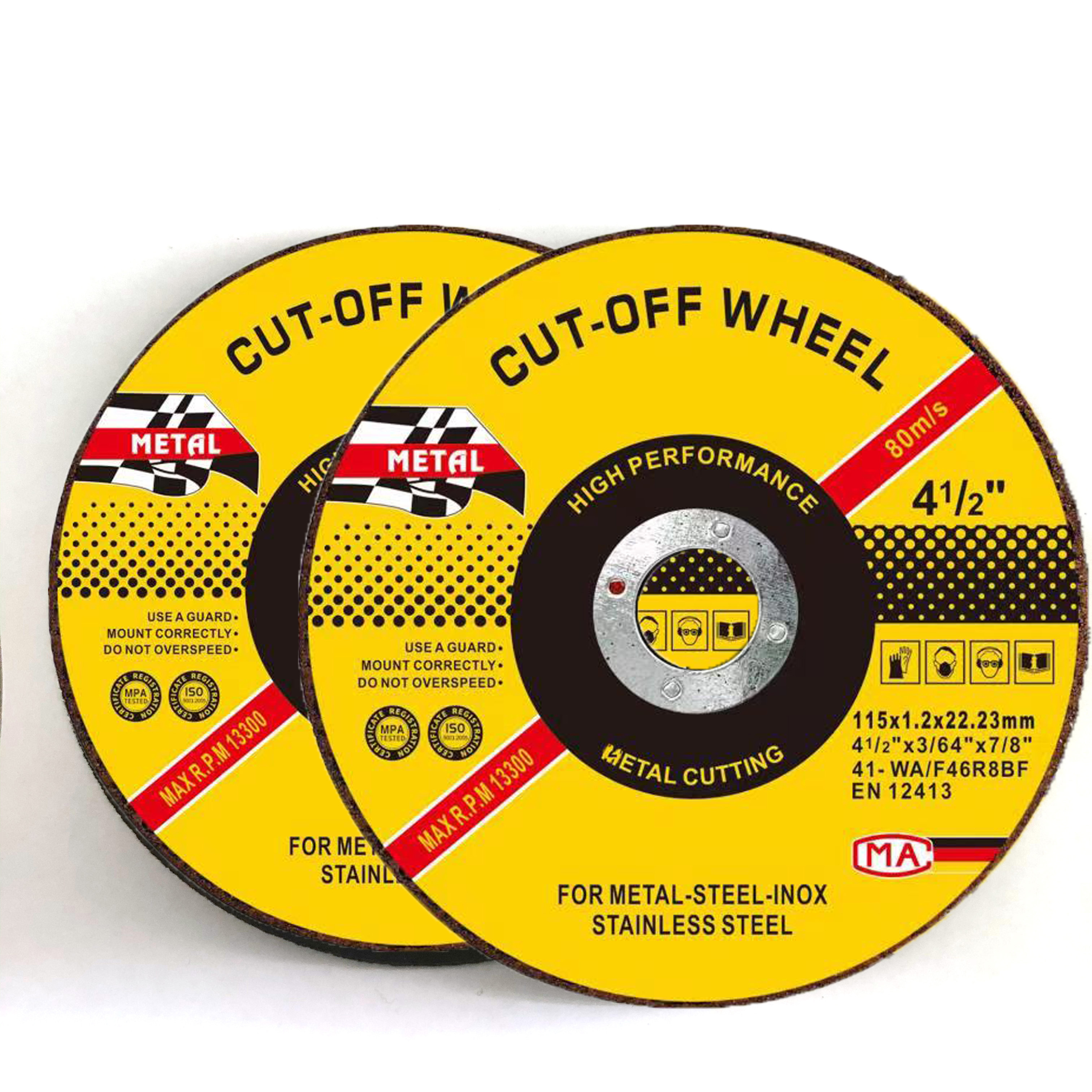 Abrasives cutting discs for cutting grindling steel and stainless steel