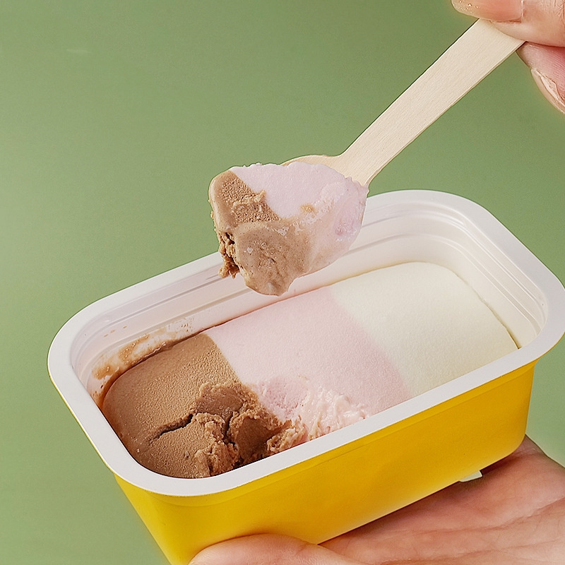 Biodegradable Disposable Wooden 70mm Ice Cream Spoon For Sale