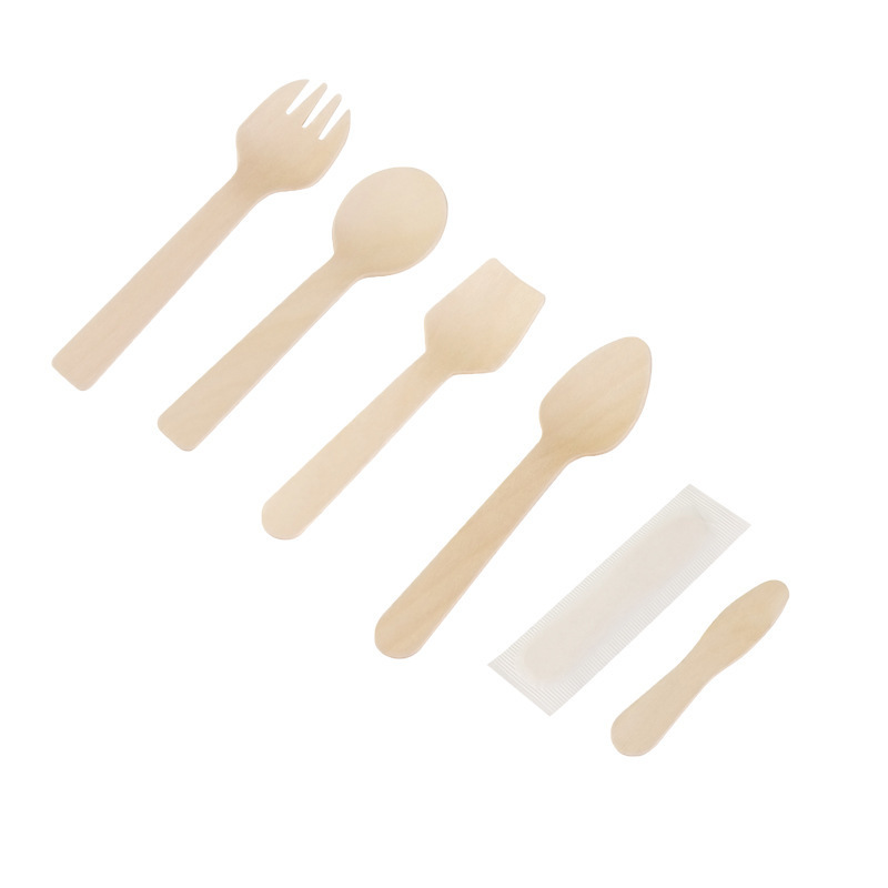 Biodegradable Disposable Wooden 70mm Ice Cream Spoon For Sale