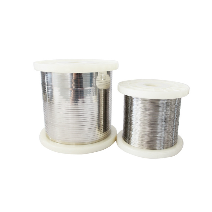 Electric heating flat wire nichrome 80 20 Ni80 Cr20 alloy resistance wire nichrome alloy wire