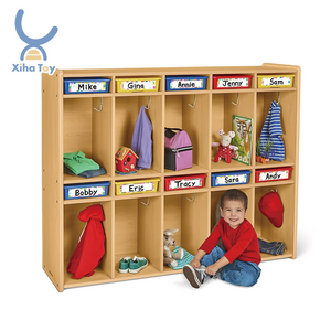 XIHA Kindergarten Furniture Children Multipurpose Kids Cupboard for Kids Wardrobe Nursery School Clothes Shoes Storage