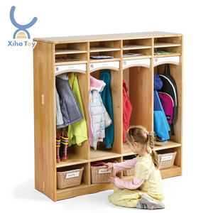 XIHA Kid Wooden Cubbies & Locker Furniture Children School Bag Shoe Cloth Organizer Storage Preschool Montessori Daycare Cubbies