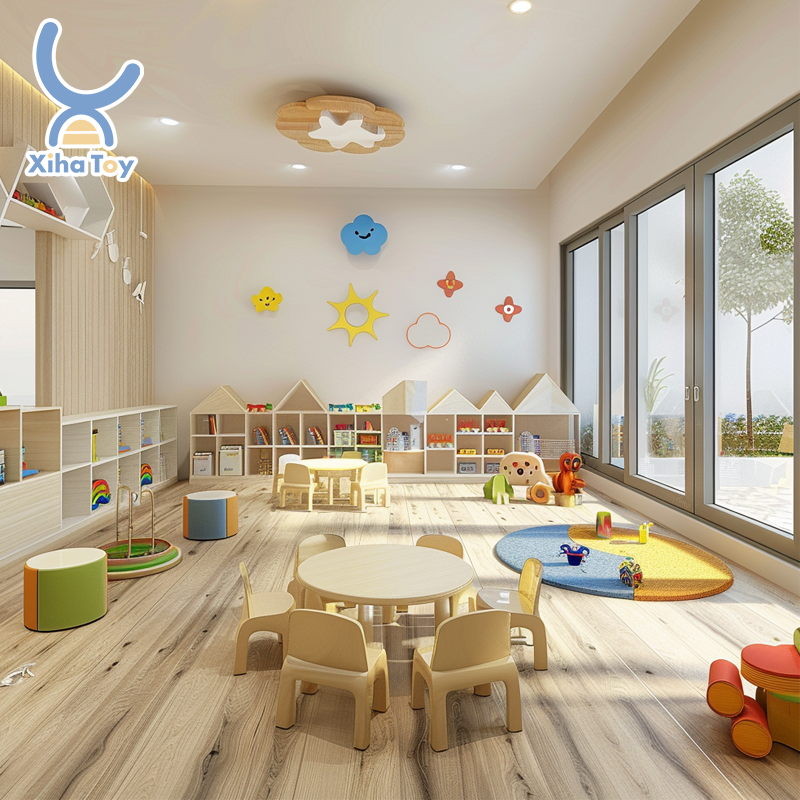 Customized Modern Wooden Nursery School Early Learning Furniture Children Preschool Childcare Kindergarten Daycare Furniture