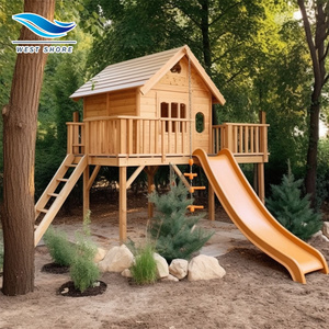 Montessori Kindergarten Preschool Outdoor Indoor Wooden Play Set Backyard Playhouse Climbing And Swing Children Kids Playground