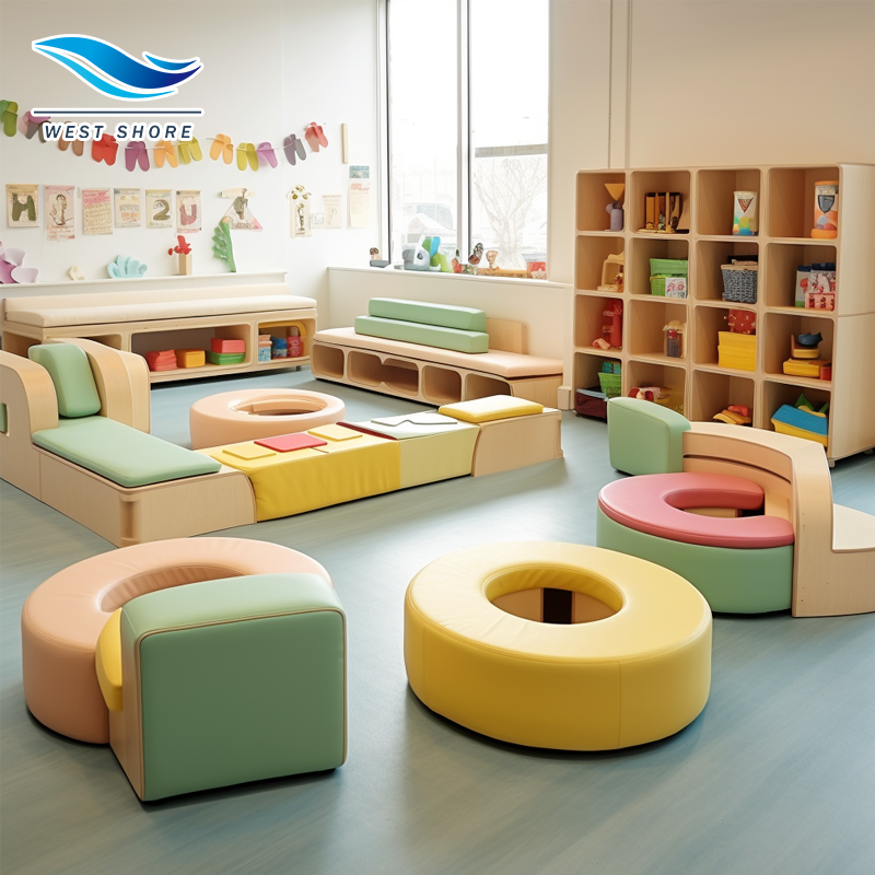 Daycare Furniture Sets Montessori Kindergarten Classroom Nursery Soft Play  Preschool Kids Wooden Tables And Chair Sets