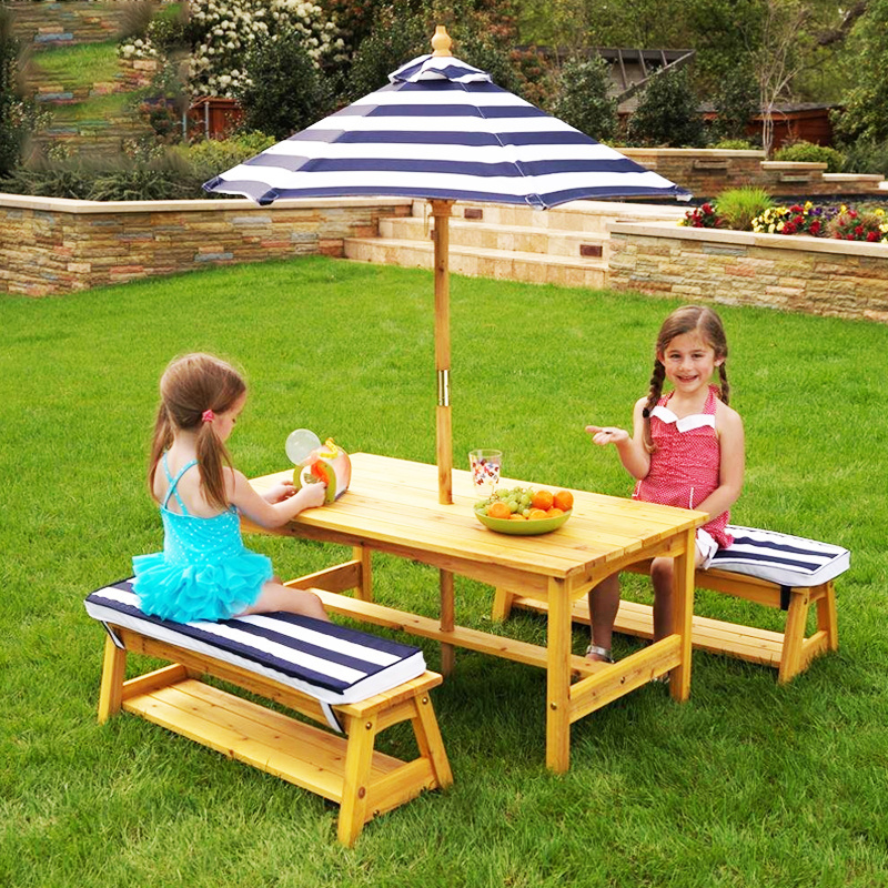 Outdoor Kids Garden Furniture Set Chair Seat Dining Picnic Outdoor Dining Table And Outdoor Wooden Chair