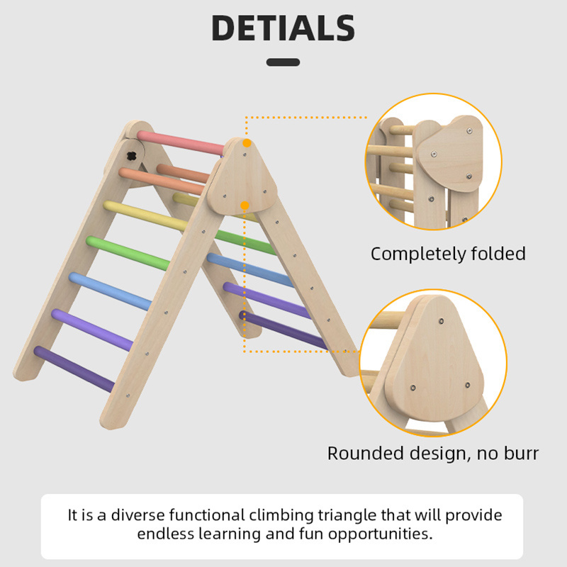 Wooden Climbing Frame Playground Indoor Children Montessori GYM Foldable Climbing Pickler Swing Combination Sports Exercise Sets