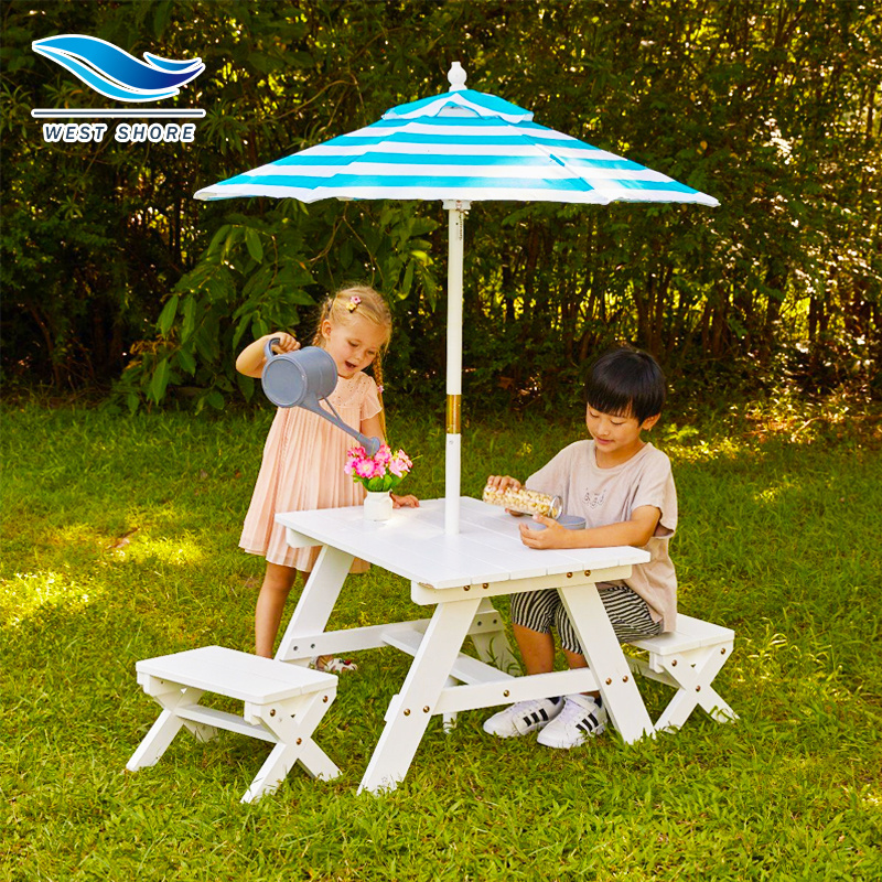 Outdoor Kids Garden Furniture Set Chair Seat Dining Picnic Outdoor Dining Table And Outdoor Wooden Chair