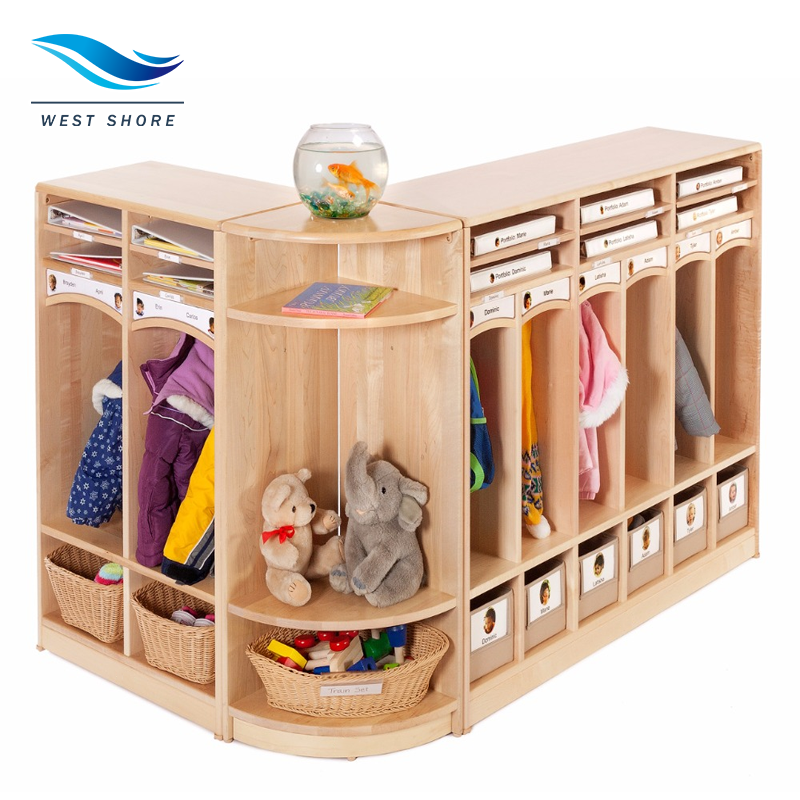 Preschool Daycare Classroom And Home Storage Cubbies Lockers For Kids Clothing Shoe Backpack With Hooks Organizer Cabinet