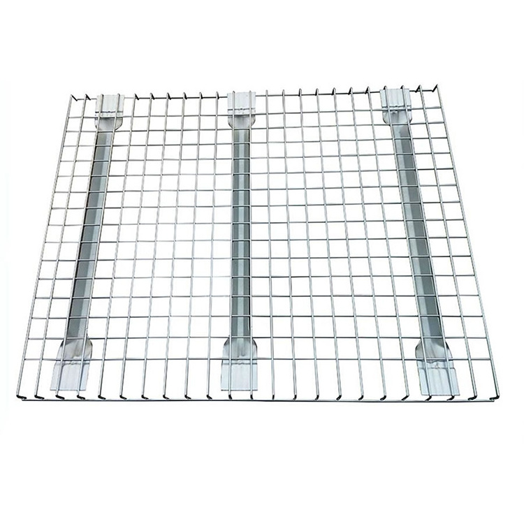 Warehouse Galvanized Wire Mesh Shelf Decking Deep Waterfall F Channel Step Wire Pallet Rack Decking for Bulk Storage Racks