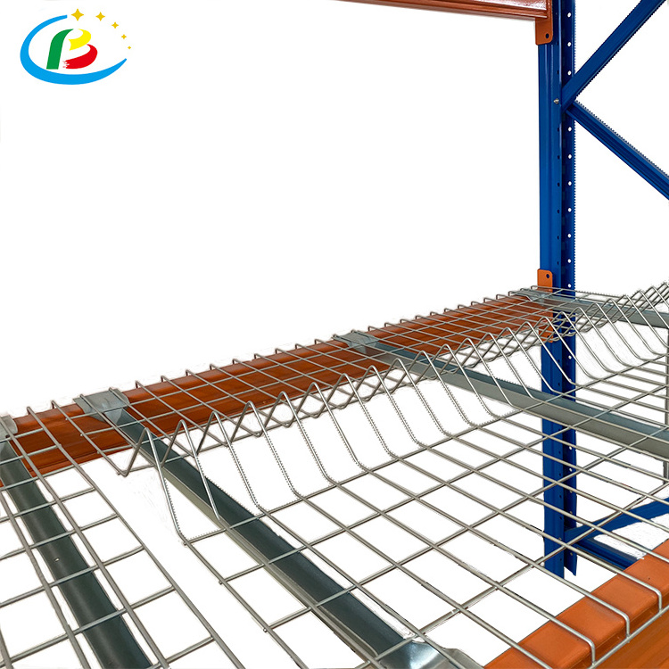 Galvanized Steel U Channel Wire Mesh Deck Shelves for Pallet Racking Industrial Storage