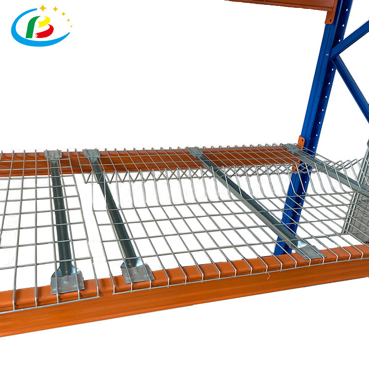 Galvanized Steel U Channel Wire Mesh Deck Shelves for Pallet Racking Industrial Storage