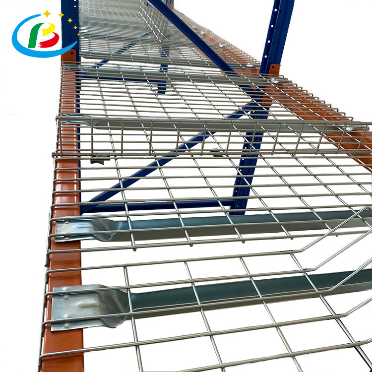 Galvanized Steel U Channel Wire Mesh Deck Shelves for Pallet Racking Industrial Storage