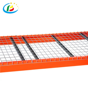 Heavy Duty Industrial Folding Warehouse Storage Galvanized Durable Stacking Pallet Rack Wire Mesh Deck Railing for Box Beam