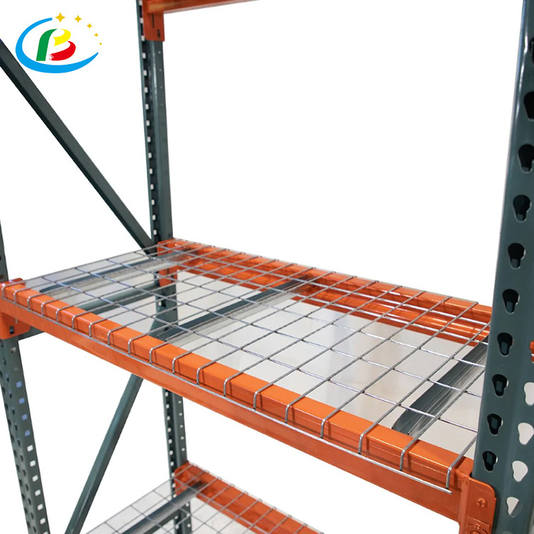 Safe Easy Handle Customized Powder Coated Welded Warehouse Durable Mesh Wire Deck Panel Storage Racks & Shelving Units