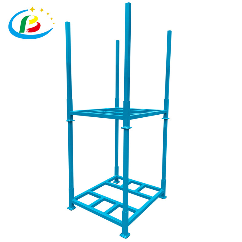 Portable Steel Stacking Storage Pipe Pallet Rack System Tires for Steel Pipes Wisda Commercial Stacked Rolling Racks