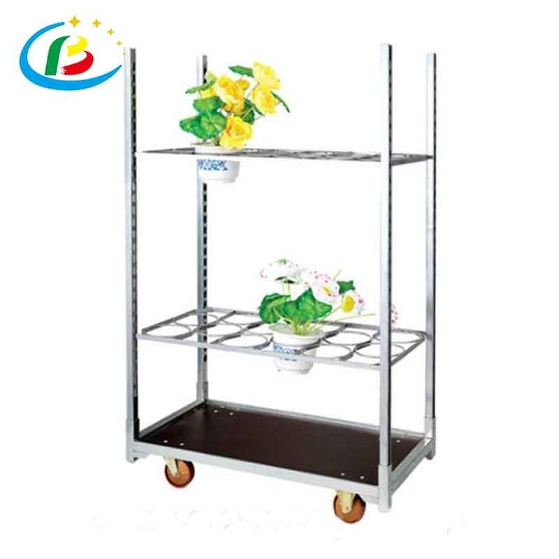 Galvanized Farmers Market Garden Center Flower Transport Greenhouse Plant Nursery Shelves