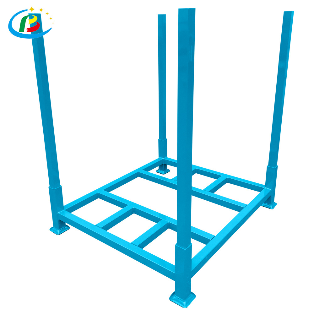 Portable Steel Stacking Storage Pipe Pallet Rack System Tires for Steel Pipes Wisda Commercial Stacked Rolling Racks