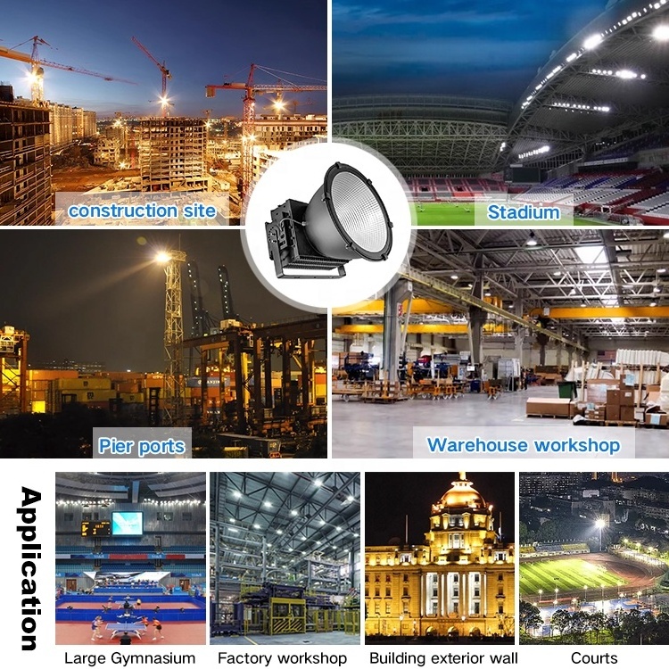 Commercial LED High Bay Lights Tower Crane Fixture Waterproof Sports Industrial Stadium Led High Bay Light