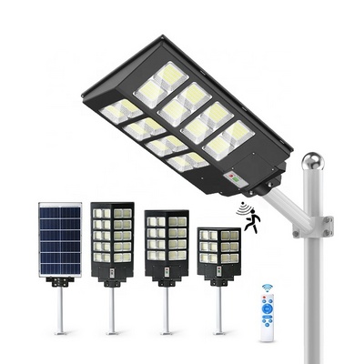 Large Capacity Battery Motion Sensor Outdoor Ip67 Waterproof 300w 400w 500w Solar Street Light For Road