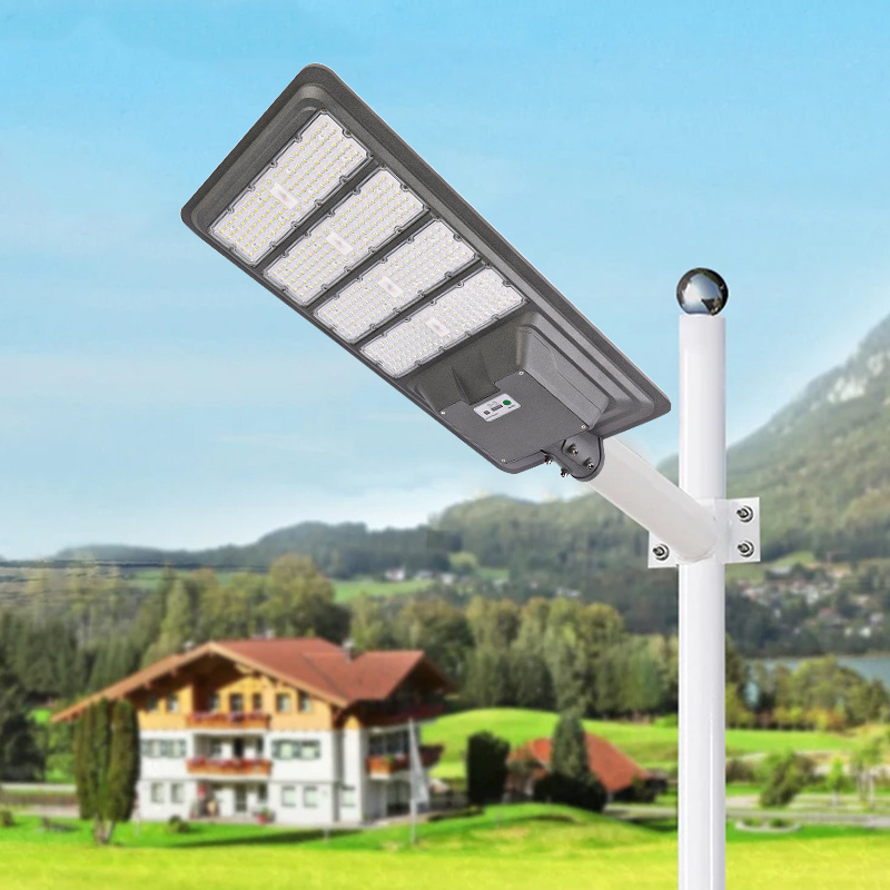 Cross Border Popular Heat Resistant High Power Lighting Road Waterproof Ip67 500 300 400 W All In One Solar Street Light