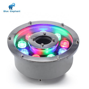 Ip68 Waterproof Underwater Lamp 12V 24V Rgbw Color Change Led Submersible Fountain Ring Nozzle Lights