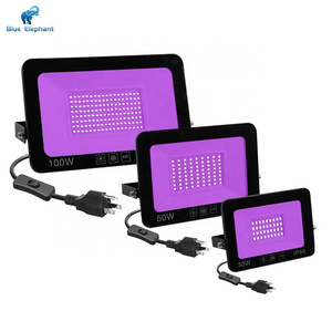 New Design UV Flood Light 365NM Purple Stage Lighting IP66 Waterproof for Dance Party Body Paint Black LED Flood Light UV