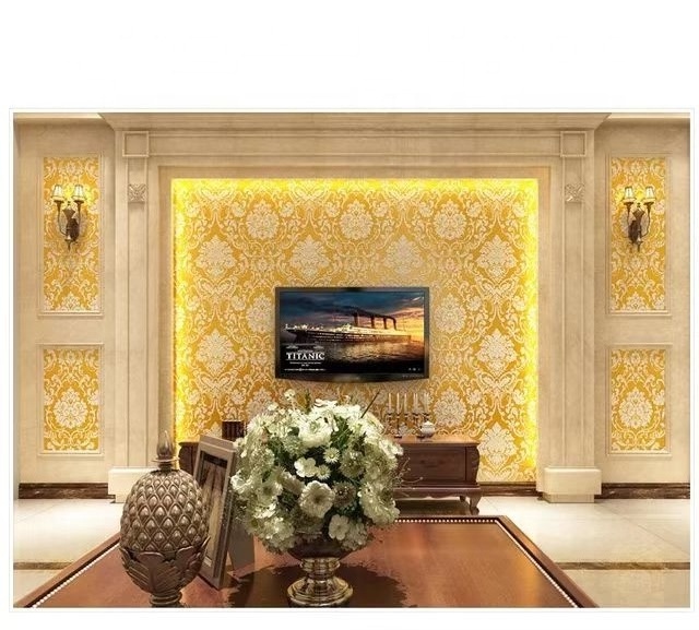 Drop shipping Wallpaper Home Decoration Pvc 3d Wall Panel for Home hotel waterproof Anti Sound Box Art Style Interior