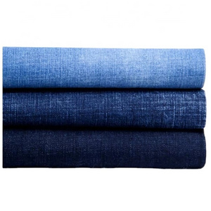 Factory low cost 12 slub high stretch fadeless denim fabric denim clothing fabric cloth for jeans