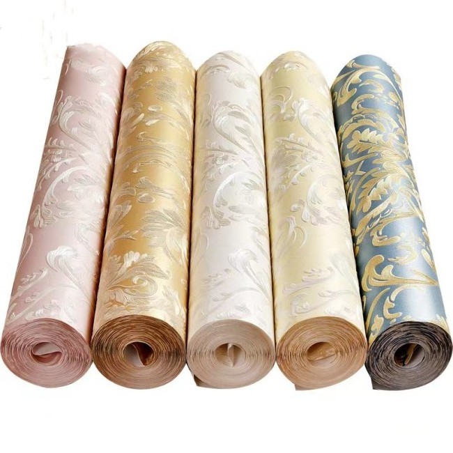 Self-adhesive non woven Wallpaper Designer Floral Wall Sticker Home Decoration For bedroom Wall Decor PVC Waterproof wall paper