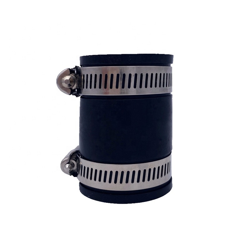 flex pvc rubber drain pipe couplings with Stainless Steel Clamps