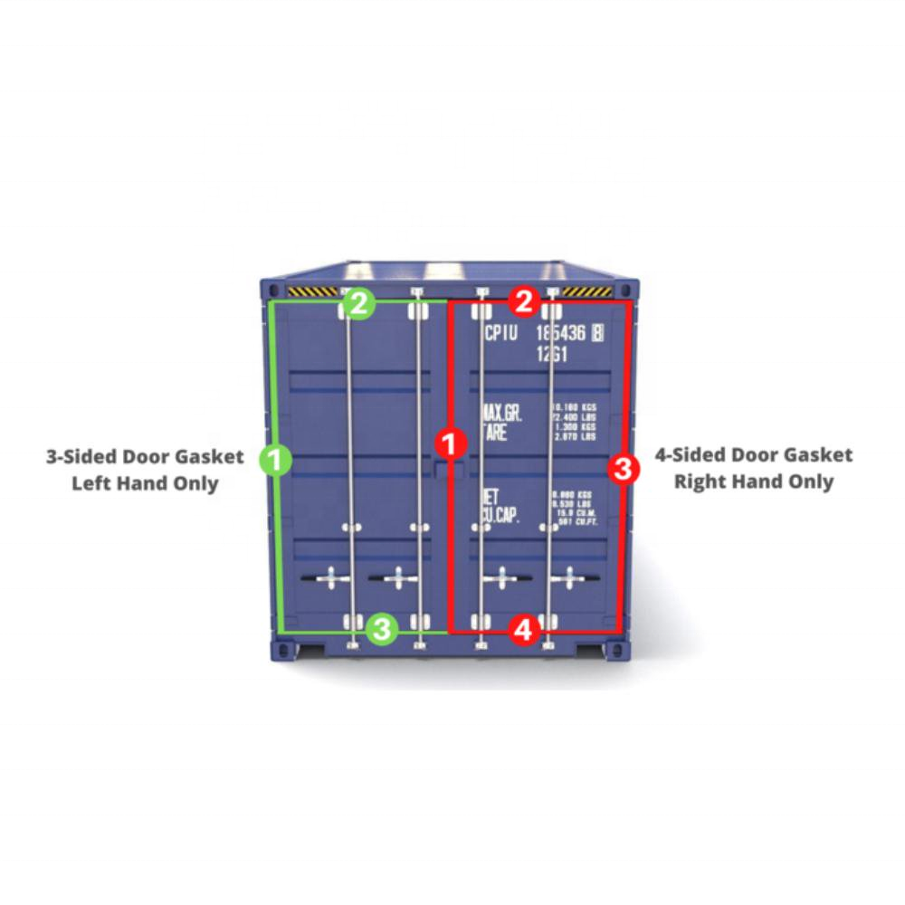 PVC Van Truck Shipping Container Rubber Door Seal Gaskets Rubber Trailer Freezer Cold Room Door Gasket Seal