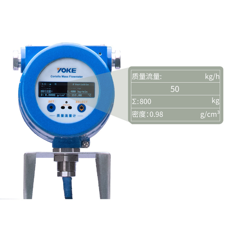 Coriolis Mass Flow Meter Ss316 Stainless Steel Micro Motion Coriolis Mass Flowmeter