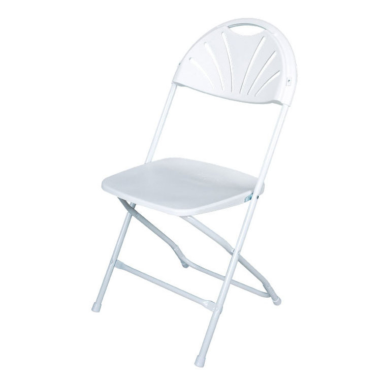 Wholesale White Fan Back plastic folding Chair for outdoor events